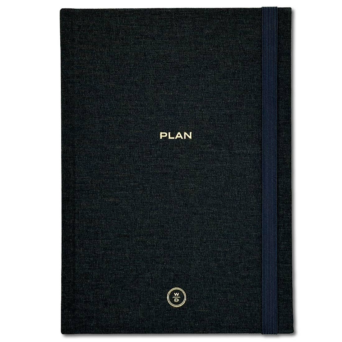 Wit & Delight 2024 Linen Wrapped Book Bound Planner Black Mishi