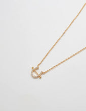 Load image into Gallery viewer, Gold Pave Horseshoe Necklace
