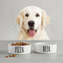 Load image into Gallery viewer, Pizza &amp; Beer Ceramic Pet Dishes
