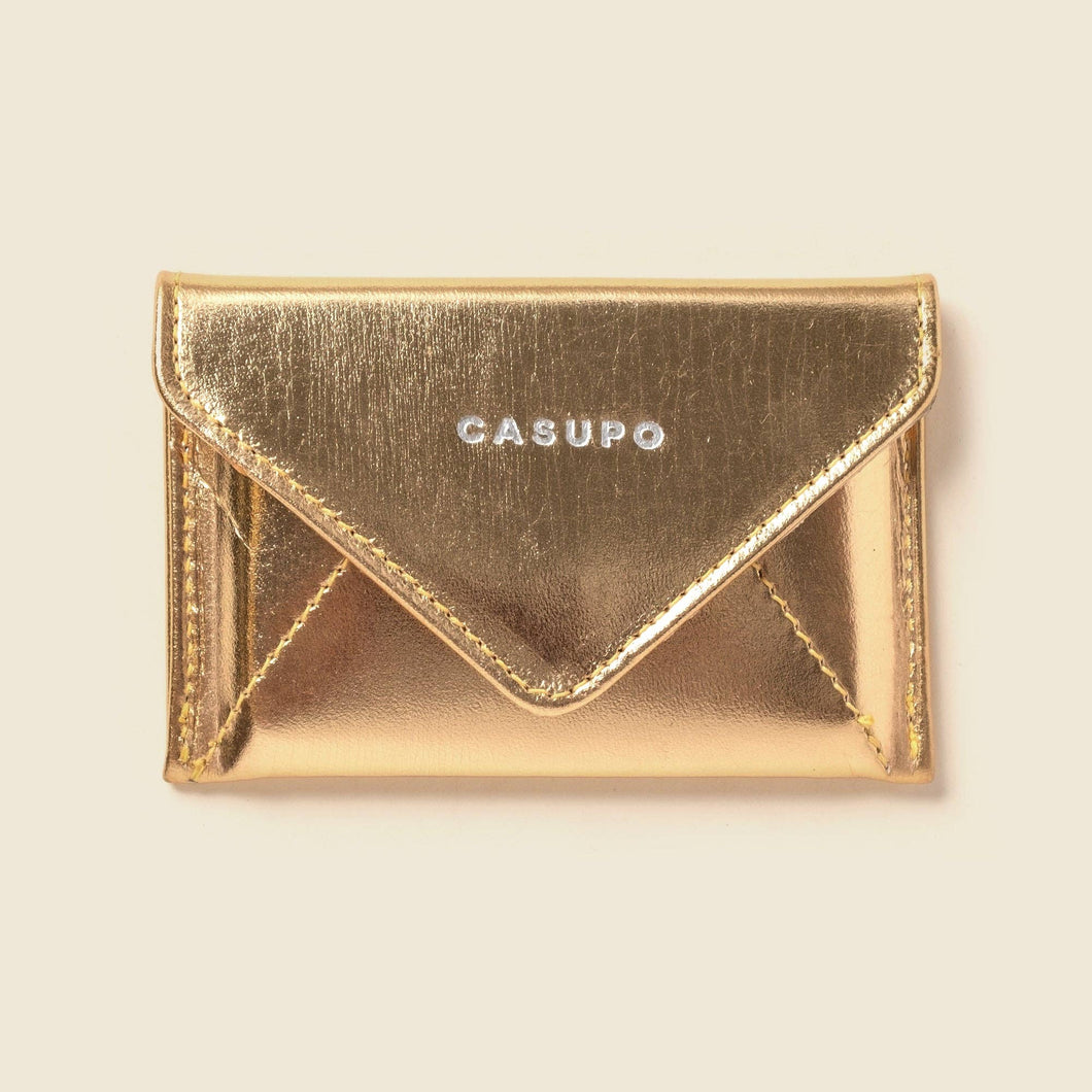 Mini Envelope Wallet With RFID protection - Gold