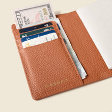 Load image into Gallery viewer, Leather Passport Wallet with RFID - Tan
