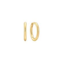 Load image into Gallery viewer, Classic Halo Gold Vermeil huggie earrings
