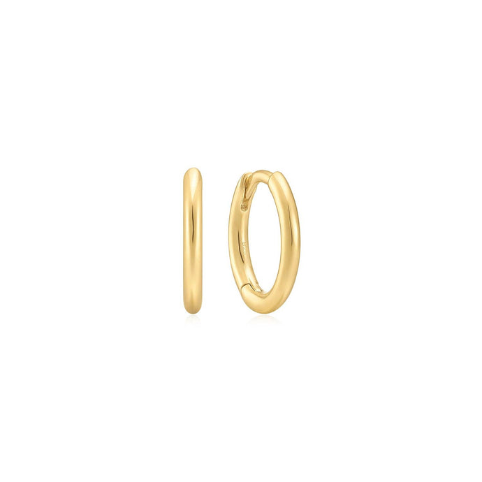 Classic Halo Gold Vermeil huggie earrings