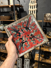 Load image into Gallery viewer, large handthrown painted pottery dish
