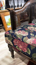 Load image into Gallery viewer, Vintage Caned Barrel Chair with Upholstered Seat
