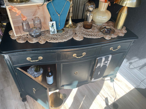 Vintage Jacobean Wood Sideboard