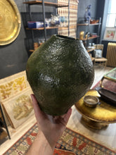 Load image into Gallery viewer, handmade in Kyoto - dark green japanese vase
