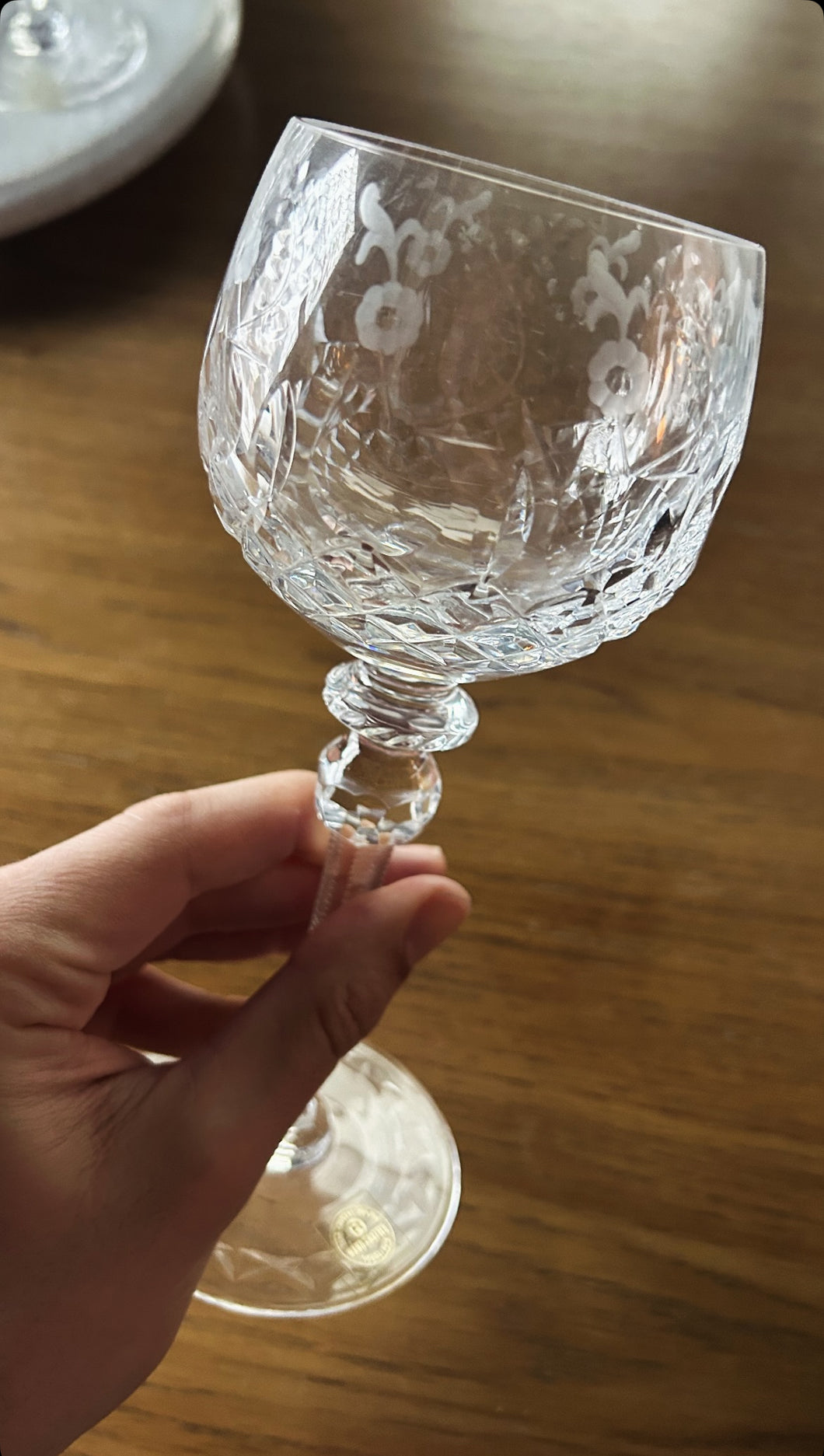 Vintage Heavy Crystal Gallia Stemware