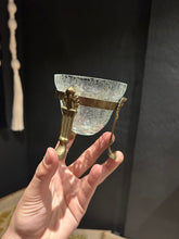 Load image into Gallery viewer, Vintage Miniature Footed Crackle Glass Bowl
