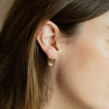 Load image into Gallery viewer, Classic Halo Gold Vermeil huggie earrings
