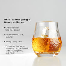 Load image into Gallery viewer, Admiral Crystal Whiskey Heavyweight Glasses - Set of 2 
