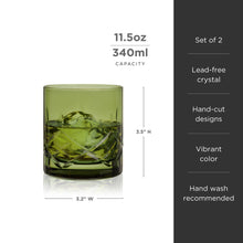 Load image into Gallery viewer, lead free crystal cocktail glassware - set of 2 
