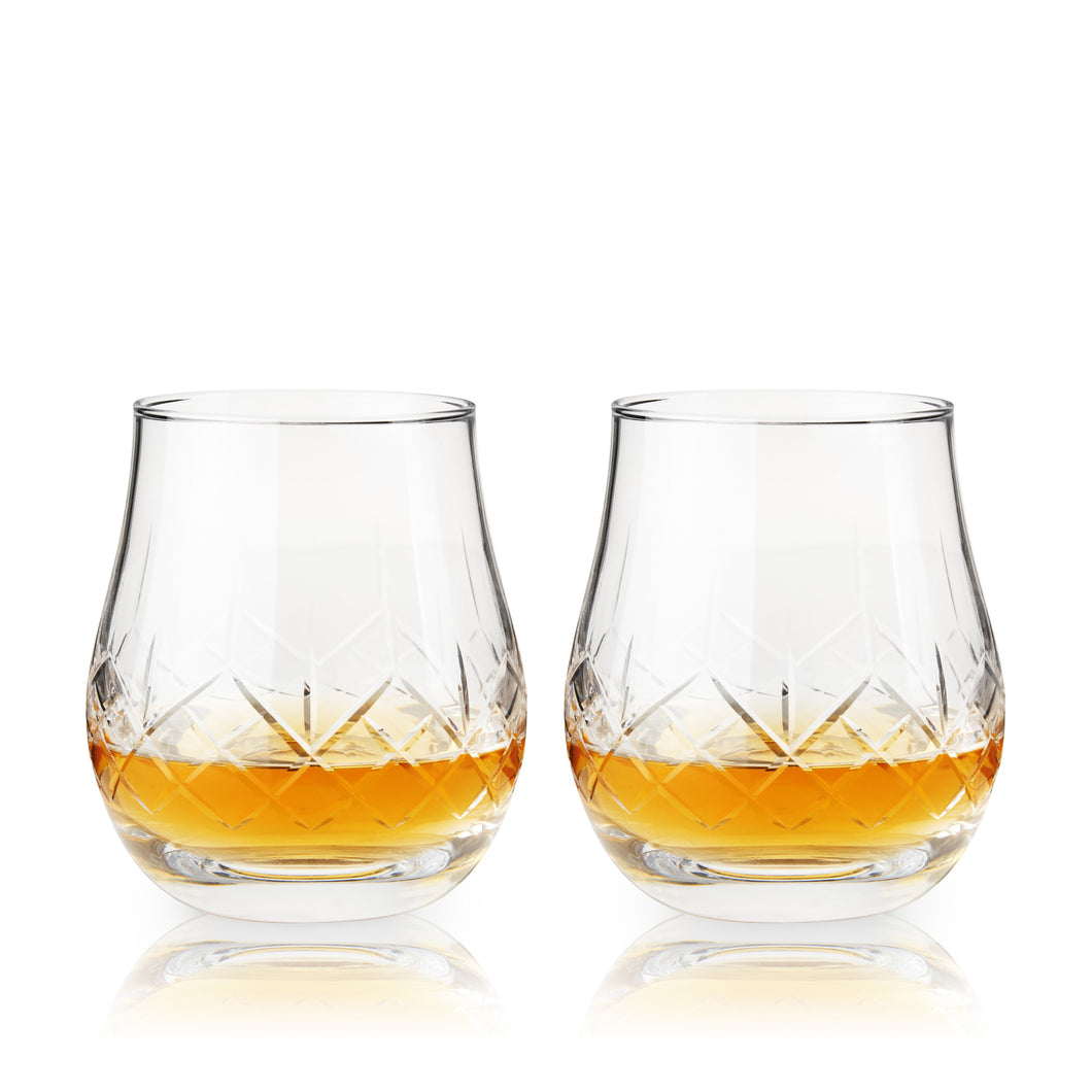 Admiral Crystal Whiskey Heavyweight Glasses - Set of 2 