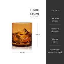 Load image into Gallery viewer, Warm Amber Crystal Cocktail Classes - Set of 2 
