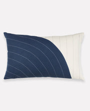 Load image into Gallery viewer, Anchal Navy Curve Lumbar Pillow Cover
