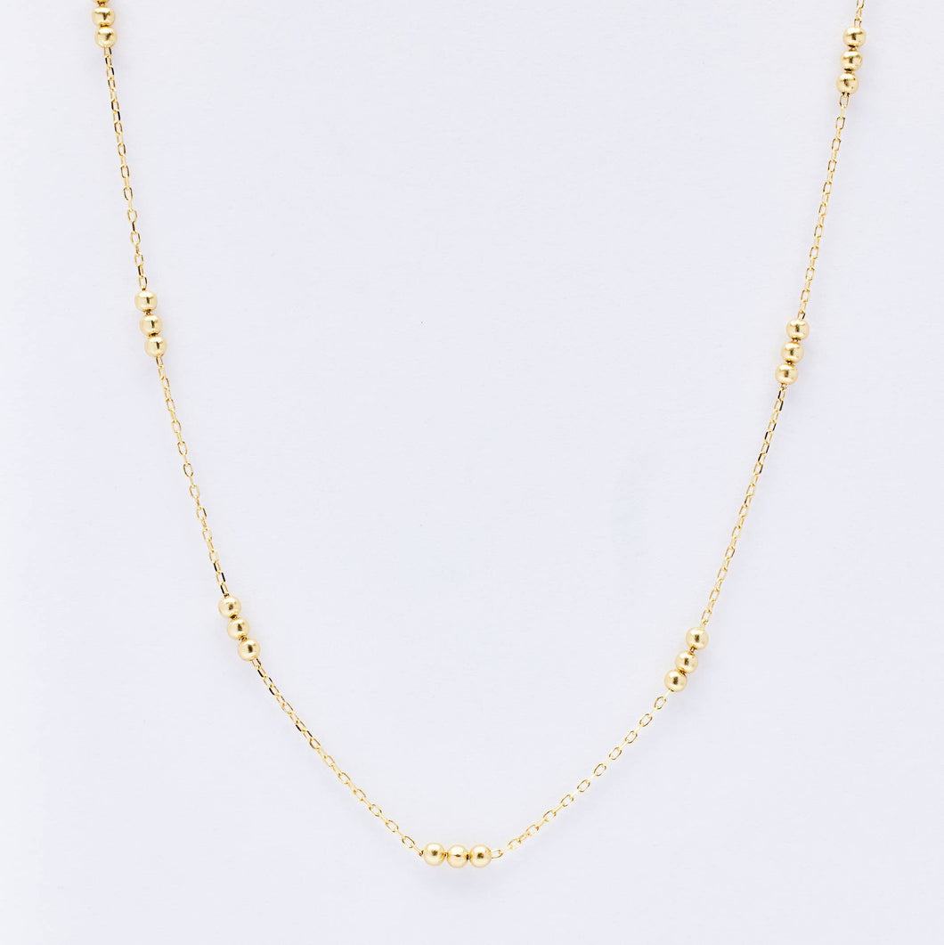 Elin Triple Gold Ball Necklace