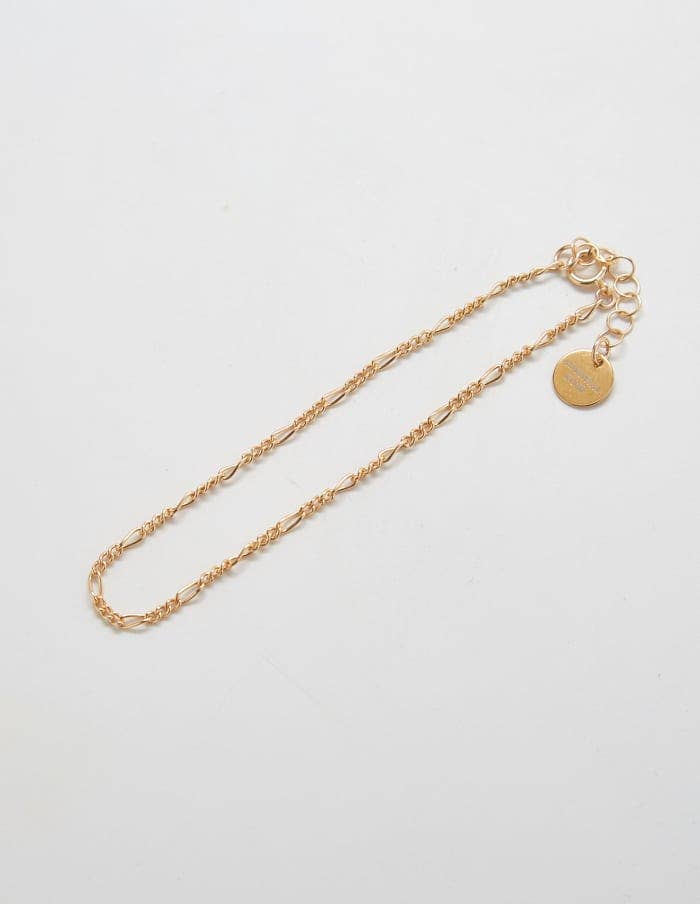 Gold Figaro Chain Bracelet